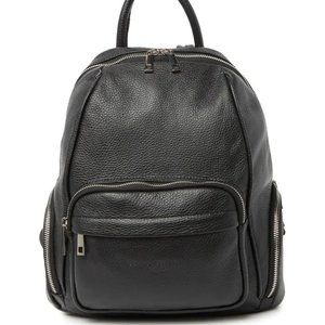MAISON HERITAGE Paris Basi Leather Backpack in Black